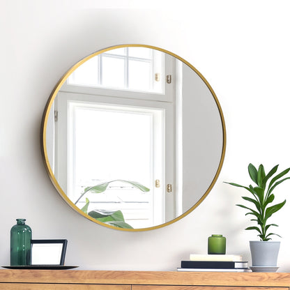 Oikiture Wall Mirrors round Makeup Mirror Home Decor 50/60/70/80/90