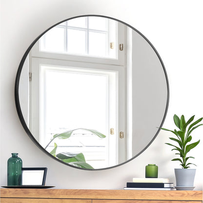 Oikiture Wall Mirrors round Makeup Mirror Home Decor 50/60/70/80/90