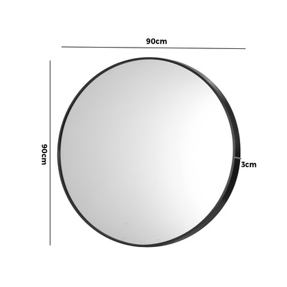 Oikiture Wall Mirrors round Makeup Mirror Home Decor 50/60/70/80/90