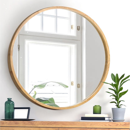 Oikiture Wall Mirrors round Makeup Mirror Home Decor 50/60/70/80/90