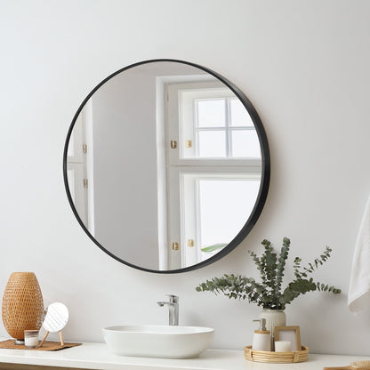 Oikiture Wall Mirrors round Makeup Mirror Home Decor 50/60/70/80/90