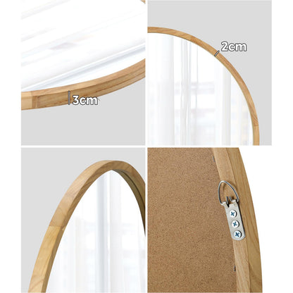 Oikiture Wall Mirrors round Makeup Mirror Home Decor 50/60/70/80/90