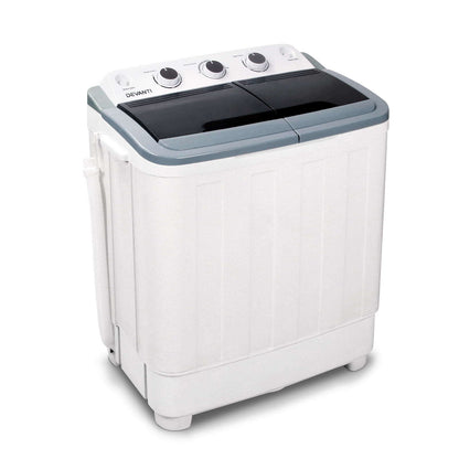 Devanti 4.6Kg Mini Portable Washing Machine Twin Tub Spin Camping Caravan