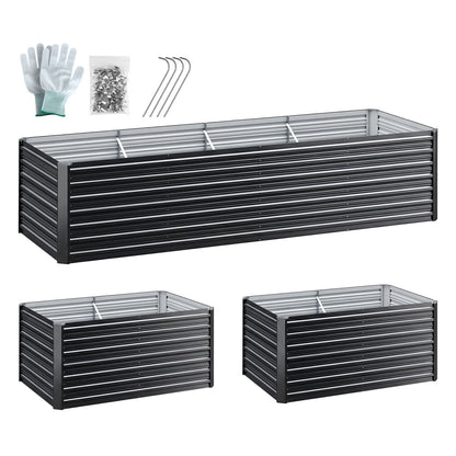 Green Fingers Raised Garden Bed 320X80X77Cm Planter Box Container Galvanised