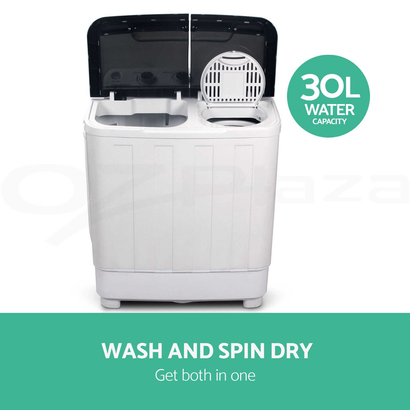 Devanti 4.6Kg Mini Portable Washing Machine Twin Tub Spin Camping Caravan