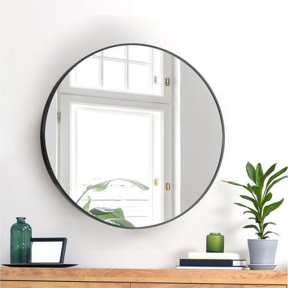 Oikiture Wall Mirrors round Makeup Mirror Home Decor 50/60/70/80/90