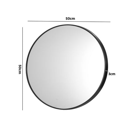 Oikiture Wall Mirrors round Makeup Mirror Home Decor 50/60/70/80/90