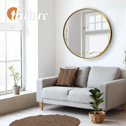 Oikiture Wall Mirrors round Makeup Mirror Home Decor 50/60/70/80/90