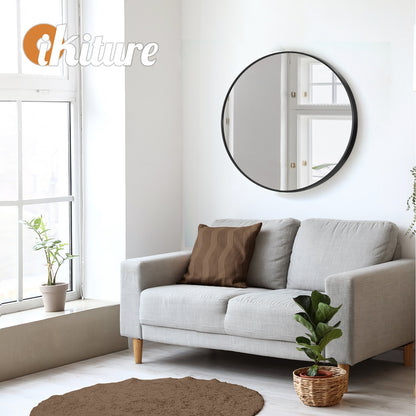 Oikiture Wall Mirrors round Makeup Mirror Home Decor 50/60/70/80/90