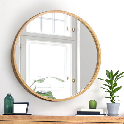 Oikiture Wall Mirrors round Makeup Mirror Home Decor 50/60/70/80/90