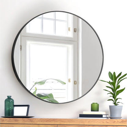 Oikiture Wall Mirrors round Makeup Mirror Home Decor 50/60/70/80/90