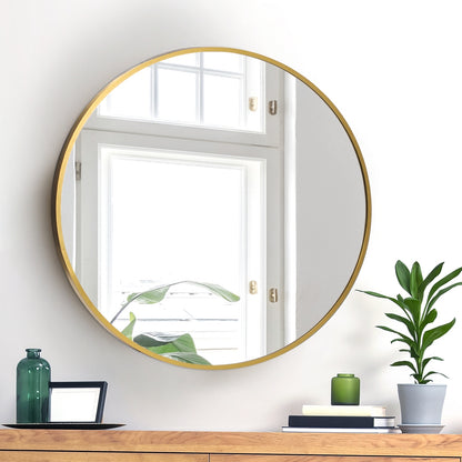 Oikiture Wall Mirrors round Makeup Mirror Home Decor 50/60/70/80/90