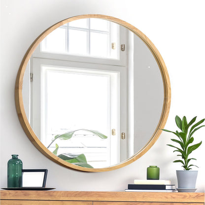 Oikiture Wall Mirrors round Makeup Mirror Home Decor 50/60/70/80/90