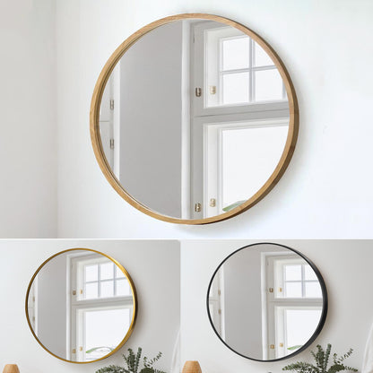 Oikiture Wall Mirrors round Makeup Mirror Home Decor 50/60/70/80/90