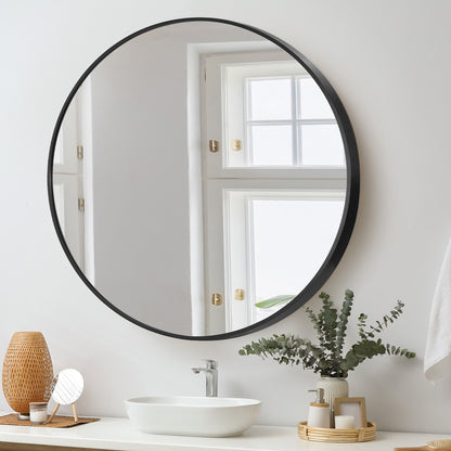 Oikiture Wall Mirrors round Makeup Mirror Home Decor 50/60/70/80/90